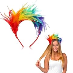 Cerchietto piume arcobaleno usato  Spedito ovunque in Italia 