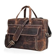 Leather briefcase laptop for sale  Delivered anywhere in USA 