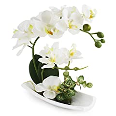 White orchid artificial for sale  Delivered anywhere in UK