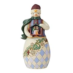 Enesco Jim Shore Heartwood Creek Snowman Holding Nativity for sale  Delivered anywhere in USA 