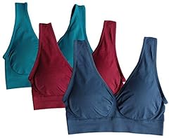 Cabales Women's 3-Pack Seamless Wireless Sports Bra for sale  Delivered anywhere in USA 