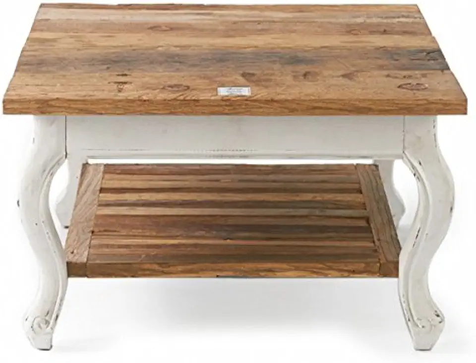 Gebruikt, Riviera Maison - Salontafel, bijzettafel - Driftwood - Coffee Table - 70 x 70 cm - van gerecycled hout tweedehands  