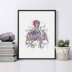 Octopus watercolor art for sale  Delivered anywhere in USA 