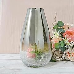 Crackle vase polished for sale  Delivered anywhere in UK