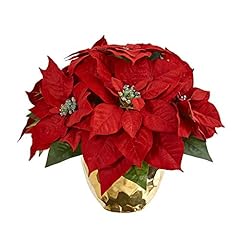 Nearly natural poinsettia for sale  Delivered anywhere in USA 