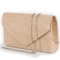 Pochette beige scamosciato usato  Spedito ovunque in Italia 