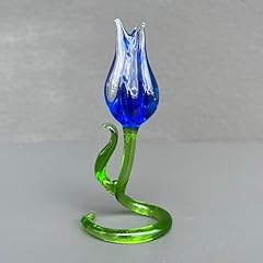 Blue glass tulip for sale  Delivered anywhere in USA 
