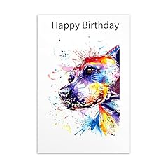 Birthday card staffie for sale  Delivered anywhere in UK