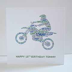 Personalised motocross birthda for sale  Delivered anywhere in UK