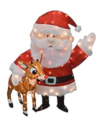 Lighted rudolph santa for sale  Delivered anywhere in USA 