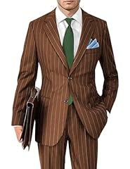 Brown pinstripe suits for sale  Delivered anywhere in USA 