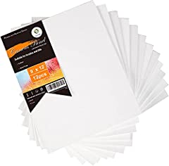 CONDA Artist Canvas Panels 9 x 12 inch, 12 Pack, Artist Quality Acid Free Canvas Board for Painting & Oil, used for sale  Delivered anywhere in Canada