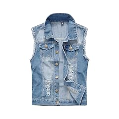 Men denim vest for sale  Delivered anywhere in UK