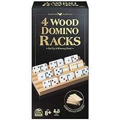 Wood Domino Racks, Set of 4 Trays for Mexican Train for sale  Delivered anywhere in USA 