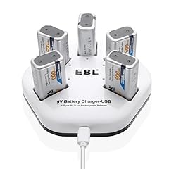 EBL 5 Counts 600mAh 9V Li-ion Rechargeable Battery for sale  Delivered anywhere in UK