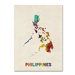 Philippines watercolor map for sale  Delivered anywhere in USA 