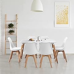 Homcasa white dining for sale  Delivered anywhere in UK