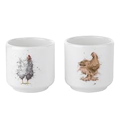 Portmeirion Home & Gifts Egg Cups S/2 (Chickens), used for sale  Delivered anywhere in UK
