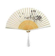 Bamboo folding fan for sale  Delivered anywhere in Ireland