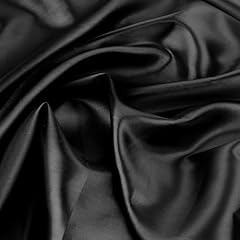 Black satin fabric for sale  Delivered anywhere in UK