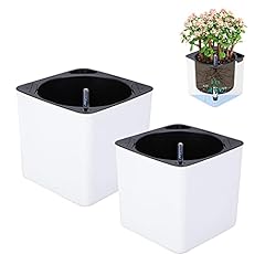 Self-Watering Planter Wicking Pots, 2 Pack Square Self-Watering for sale  Delivered anywhere in UK