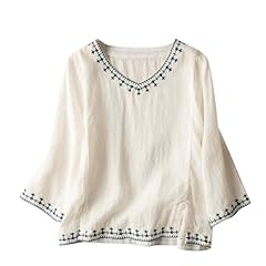 Cotton linen tops for sale  Delivered anywhere in USA 