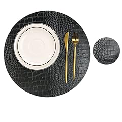 Round leather placemats for sale  Delivered anywhere in USA 