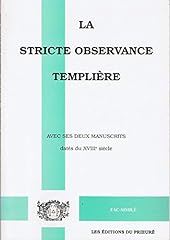 Stricte observance templiere. d'occasion  Livré partout en Belgiqu