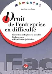 Droit entreprise difficulte. d'occasion  Livré partout en France