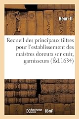Recueil des principaux for sale  Delivered anywhere in UK