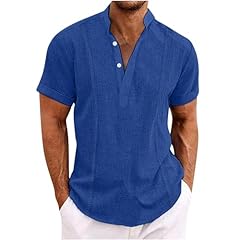Linen shirt men for sale  Delivered anywhere in UK