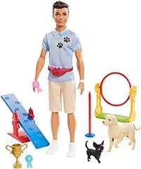 Used, Ken Dog Trainer Playset with Doll, 2 Dog Figures, Hoop for sale  Delivered anywhere in UK