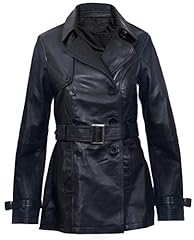 Ladies leather trench for sale  Delivered anywhere in USA 