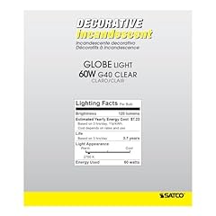 Satco 60g40 incandescent for sale  Delivered anywhere in USA 