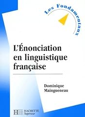 énonciation linguistique fran d'occasion  Livré partout en France