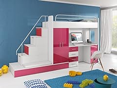 Hochbett mit Schreibtisch TOMI 5, Schrank, Treppe und gebraucht kaufen  Wird an jeden Ort in Deutschland