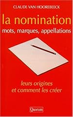 Nomination. mots marques d'occasion  Livré partout en Belgiqu