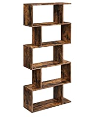 Vasagle bookshelf zigzag for sale  Delivered anywhere in UK