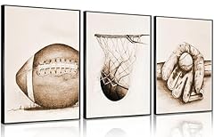 3pcs sports wall for sale  Delivered anywhere in USA 
