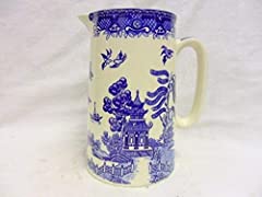 1 Pint Jug in Blue Willow Design by Heron cross Pottery for sale  Delivered anywhere in UK