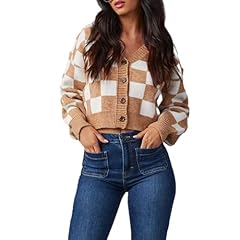 Damen strickjacke schachbrettm gebraucht kaufen  Wird an jeden Ort in Deutschland