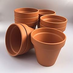 Small terracotta plant pots (pack of 10) 132mm diameter, used for sale  Delivered anywhere in UK