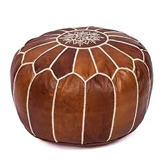 Moroccan leather pouf for sale  Delivered anywhere in UK