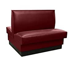 American Tables & Seating QAD-36-Sangria-ARM-120-M Plain Back Upholstered Booths, Double, 36" Height, Deep Red for sale  Delivered anywhere in Canada