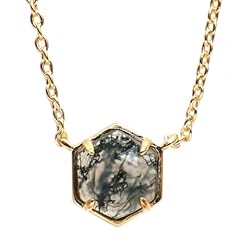 Gempires mossagate hexagon for sale  Delivered anywhere in USA 
