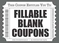 Fillable blank coupons for sale  Delivered anywhere in UK