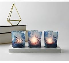 Flcsied glass votive for sale  Delivered anywhere in UK