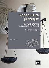 Vocabulaire juridique d'occasion  Livré partout en France