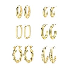Gold hoop earrings for sale  Delivered anywhere in USA 