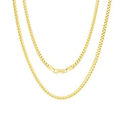 Nuragold 10k Yellow Gold 3mm Solid Franco Wheat Spiga for sale  Delivered anywhere in USA 